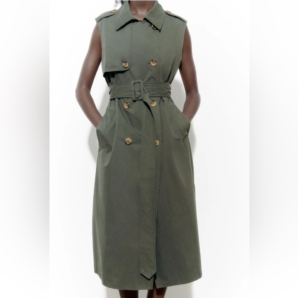 BNWT Zara Long Belted Vest Dress - SZ M